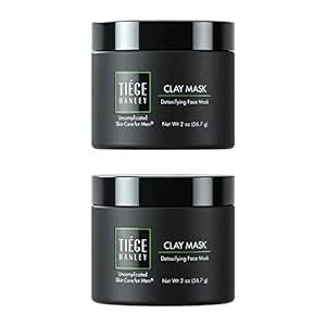 Tiege Hanley Detoxifying Charcoal Clay Mask for Men | Draws Out Impurities | Deep-cleansing Formula | Improves Skin Texture and Appearance | 2 ounces | Uncomplicated Skin Care for Men | 2 Pack