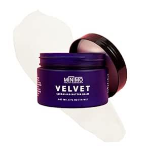 Minimo Velvet Cleansing Butter Balm for Face Rich Lather for Acne Prone Oily Dry Sensitive Skin Makeup Remover (5 oz)