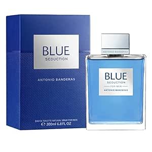 Antonio Banderas Perfumes - Blue Seduction - Eau de toilette for Men - Long Lasting - Fresh and Casual Fragance - Woody and Aquatic Notes - Ideal for Day Wear - 6.7 Fl. Oz