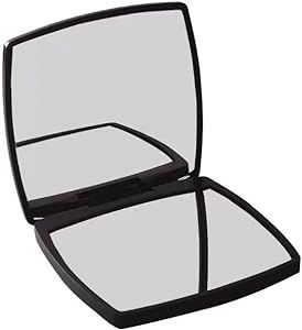 Direct Black Compact Vanity Makeup Mirror for Men, Women and Girls, Travel Cosmetic Mirrors for Pocket, Purse or Handbag Size 3.0"* 3.0"