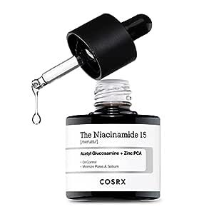 COSRX Niacinamide 15% Face Serum, Minimize Enlarged Pores, Redness Relief, Blemish & Discoloration Correcting Treatment, 0.67 fl.oz/20 ml, Not Tested on Animals, Korean Skincare