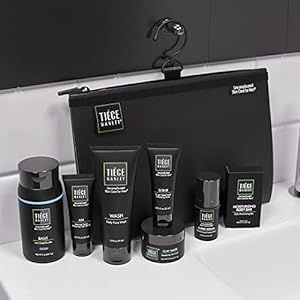Tiege Hanley Men's Platinum Gift Set | 8 Products | Face Wash, Morning Facial Moisturizer, Moisturizing soap bar, Detoxifying mask and a Toiletry Bag (DOPP KIT) | Uncomplicated Skin Care for Men
