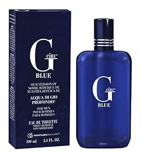 Parfums Belcam G Eau Blue, Alternative Designer Fragrance, Eau de Toilette Spray, 3.4 Fl Oz
