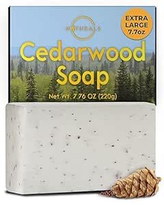 O Naturals Exfoliating Soap Bar Cedarwood - Natural Exfoliating Bar Soap - Heavy Grit Mens Soap - Apricot Kernels Bar Soap - Bar Soap for Men - Mens Soap Bar - Soap for Men Face Soap Bar Mens Bar Soap