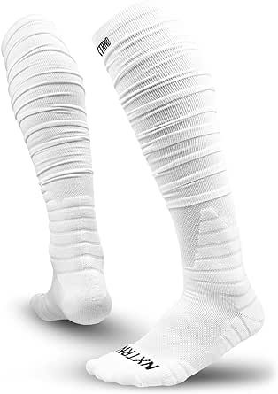 Nxtrnd XTD Scrunch Football Socks, Extra Long Padded Sport Socks for Men & Boys