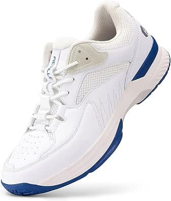 FitVille Men‘s Wide Pickleball Shoes All Court Tennis Shoes with Arch Support for Plantar Fasciitis