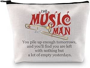 GJTIM Music Man Broadway Gift Zipper Pouch Broadway Merchandise Musical Theater Makeup Bag Gift For Musical Lover Gift (Music Man Bag)